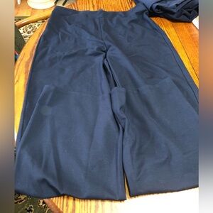J.JILL SIZE MEDIUM NAVY BLUE WEAREVER COLLECTION PULL ON PANTS WITH STRETCH EUC